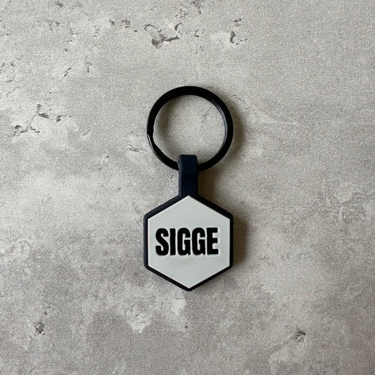 Gray name tag for dog - Font Anton